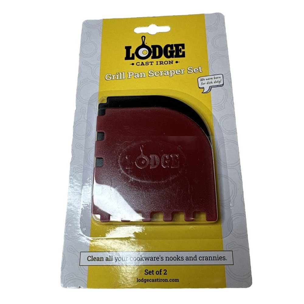 Lodge Grill Pan Scraper, Polycarbonate, 2in a Pk.NEW